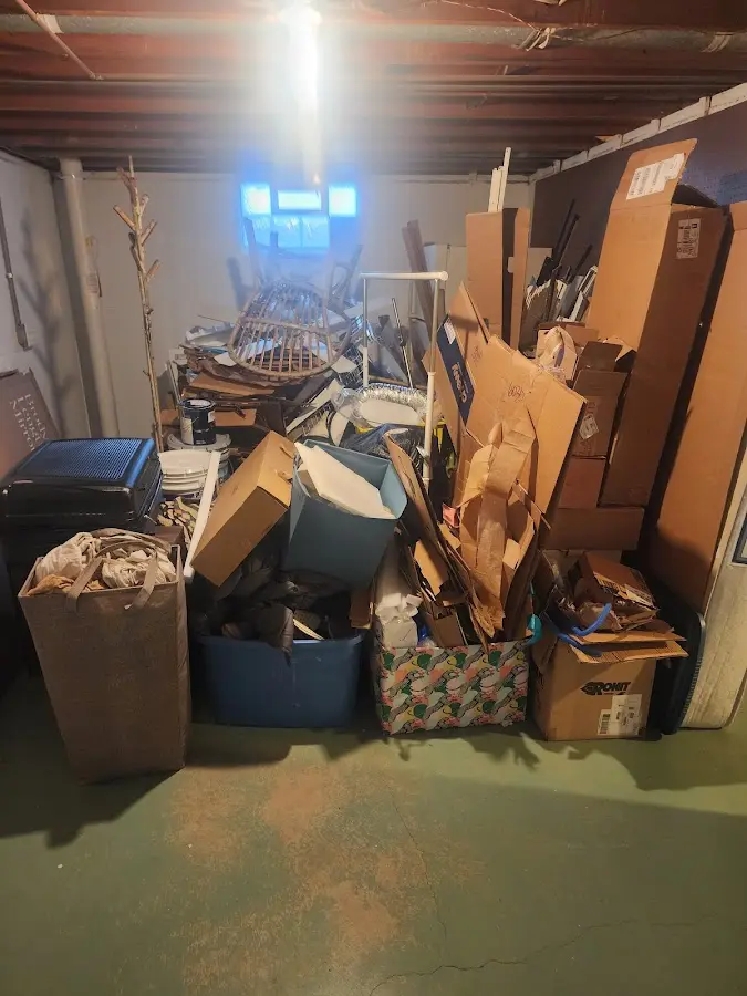 Roll-off dumpster container at job site for Concrete Dumpster Rental in Lakewood